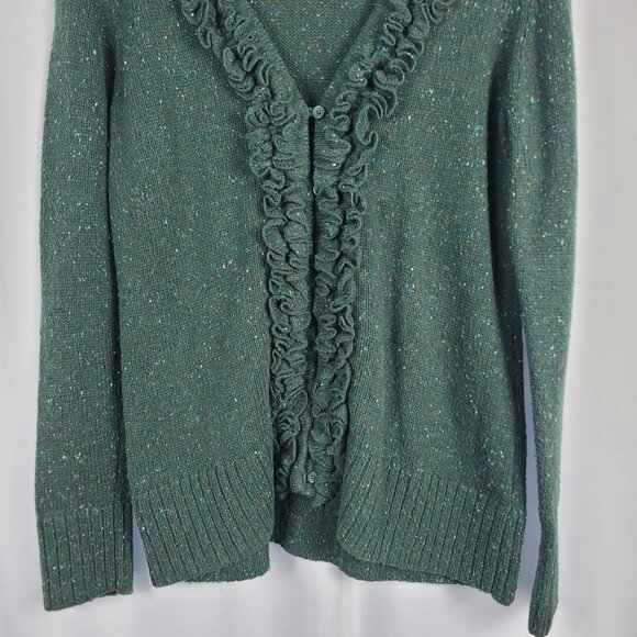 Christopher & Banks Cardigan Sweater Women's Size Small Green with Flecks - Picture 6 of 14
